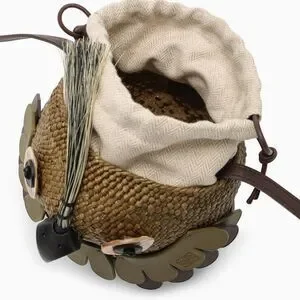 Loewe | Bags | Olive Green Raffia Bird Mini Handbag | Poshmark